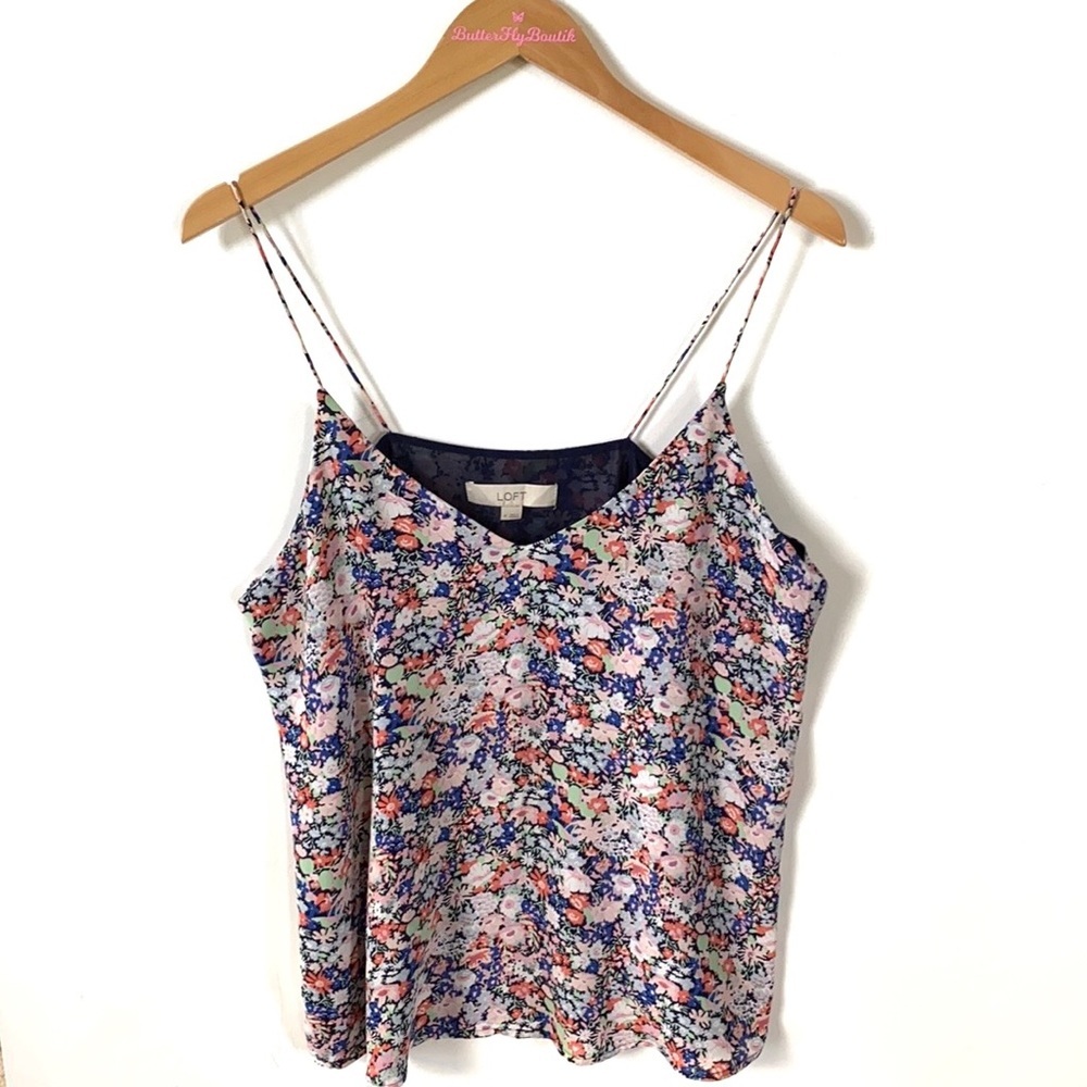 1311 LOFT Spaghetti strap floral boho top, Size M
